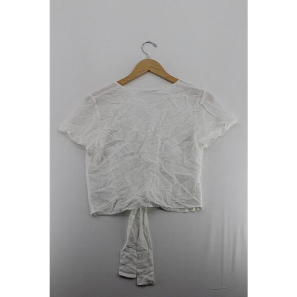 NWOT Lush white button down t‎ shirt womens XS cottagecore fairy boho ethereal - Picture 3 of 6